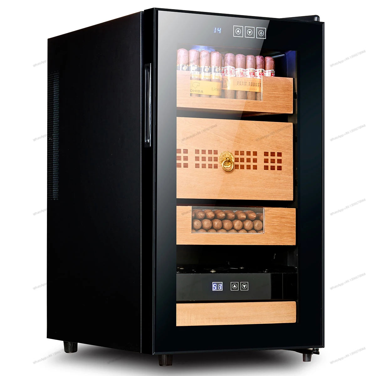 Household Smart Cigar Cabinet Electronic Constant Temperature and Humidity Household Small Cedar Wood Humidity Control