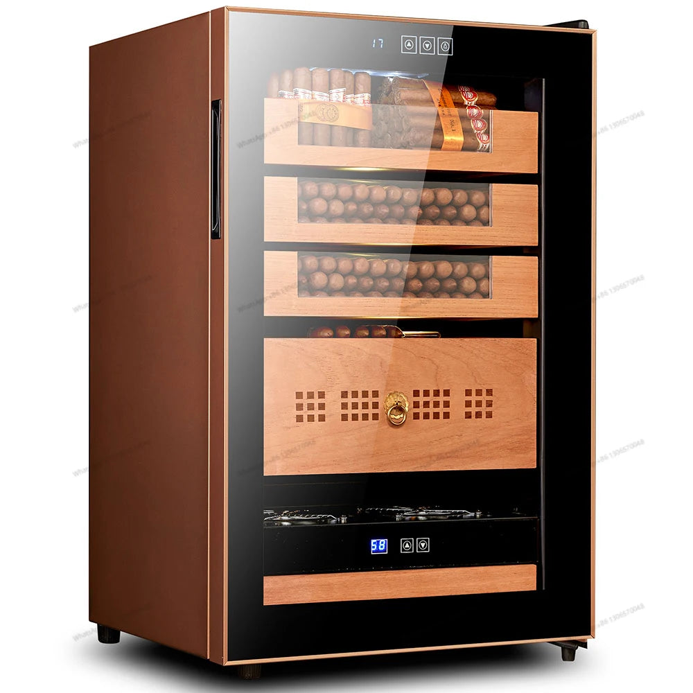 Household Smart Cigar Cabinet Electronic Constant Temperature and Humidity Household Small Cedar Wood Humidity Control