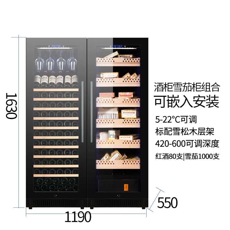 Household intelligent constant temperature and humidity cigar cabinet Insulation cabinet Red wine ice bar Refrigerator
