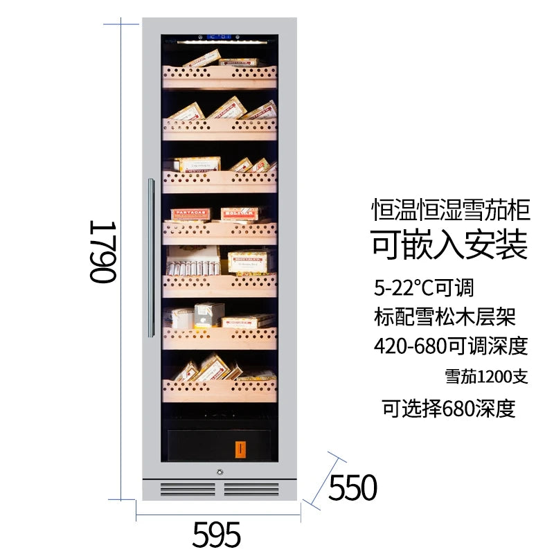Household intelligent constant temperature and humidity cigar cabinet Insulation cabinet Red wine ice bar Refrigerator