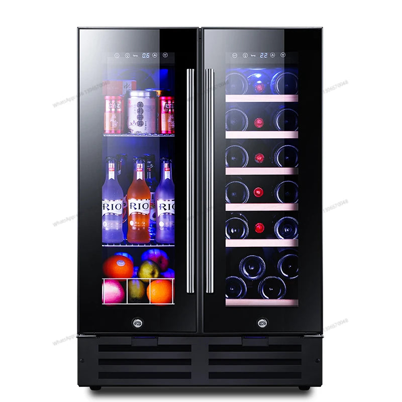 Household red wine cabinet, constant temperature ice bar wine cabinet, household small embedded tea cigar refrigeration and pres