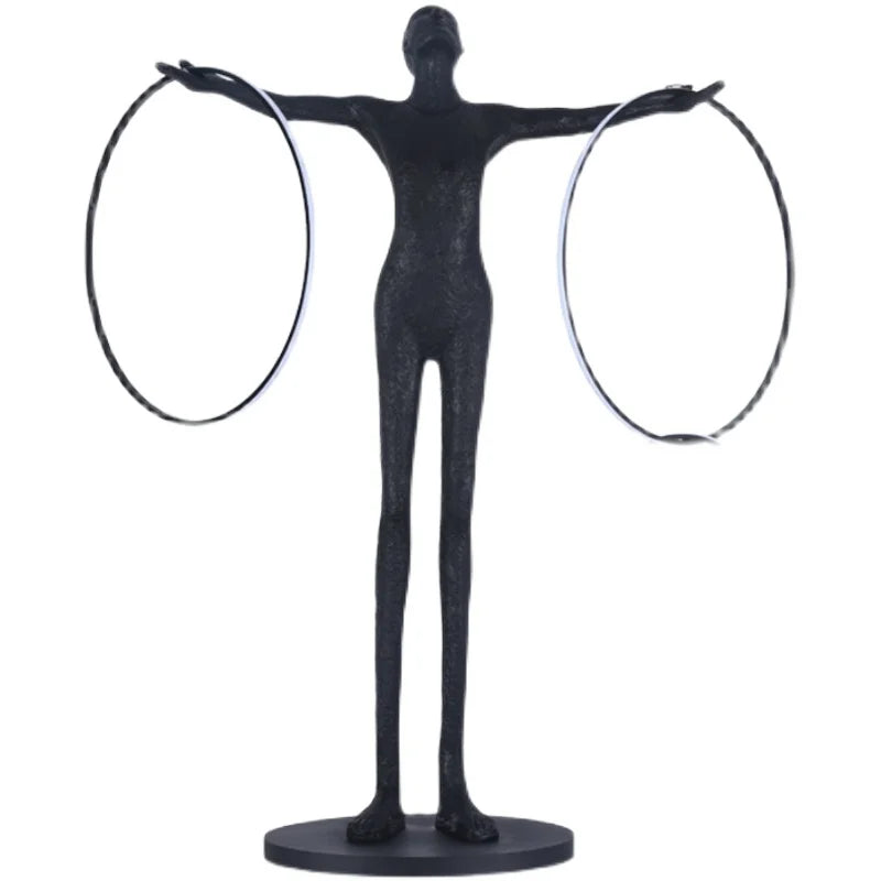 Human-shaped art sculpture floor lamp villa lobby hotel entrance post-modern creative large-scale floor-to-ceiling decorative or