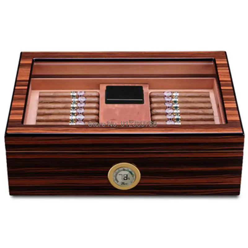 Humidor Spanish Cedar Wood Professional Cigar Humidor Humidifier Humidification Box Large Capacity Cigar Box Humidor