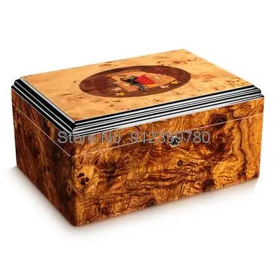 Humidor Spanish Cedar Wood Professional Cigar Humidor Humidifier Humidification Box Large Capacity Cigar Box Humidor