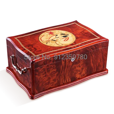 Humidor Spanish Cedar Wood Professional Cigar Humidor Humidifier Humidification Box Large Capacity Cigar Box Humidor