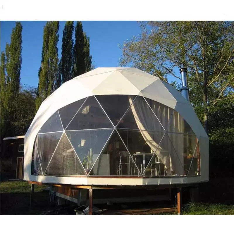 I Round 6m outdoor coffee transparent clear UV-proof glamping igloo house geodesic dome tent