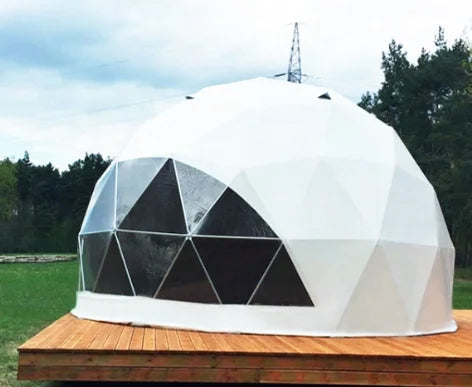 I Round 6m outdoor coffee transparent clear UV-proof glamping igloo house geodesic dome tent