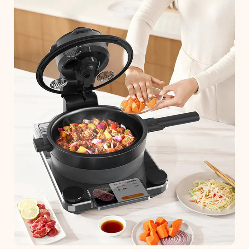 IH electromagnetic heating Kitchen Robot APP intelligent control cooking machine Household automatic cooking pot cooking robot