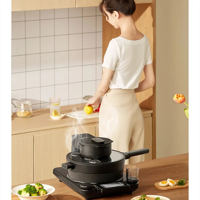 IH electromagnetic heating Kitchen Robot APP intelligent control cooking machine Household automatic cooking pot cooking robot