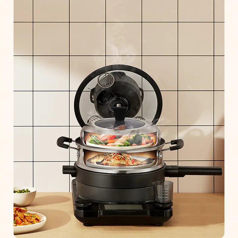 IH electromagnetic heating Kitchen Robot APP intelligent control cooking machine Household automatic cooking pot cooking robot