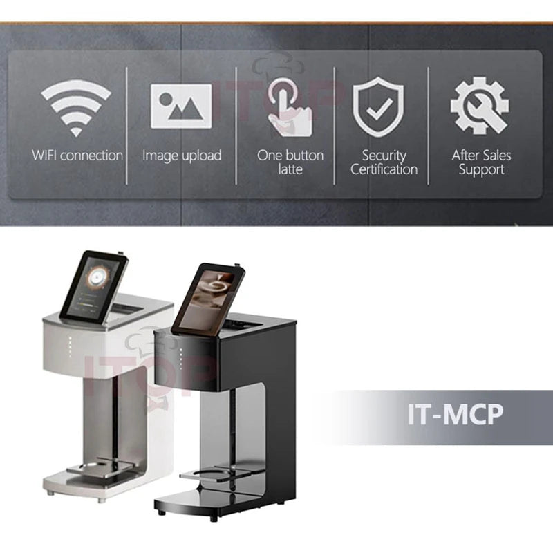 ITOP Automatic Latte Art Machine Coffee Latte Printer Coffee Printer Pattern Printer Food Surface Printer Caramel 110V-220V
