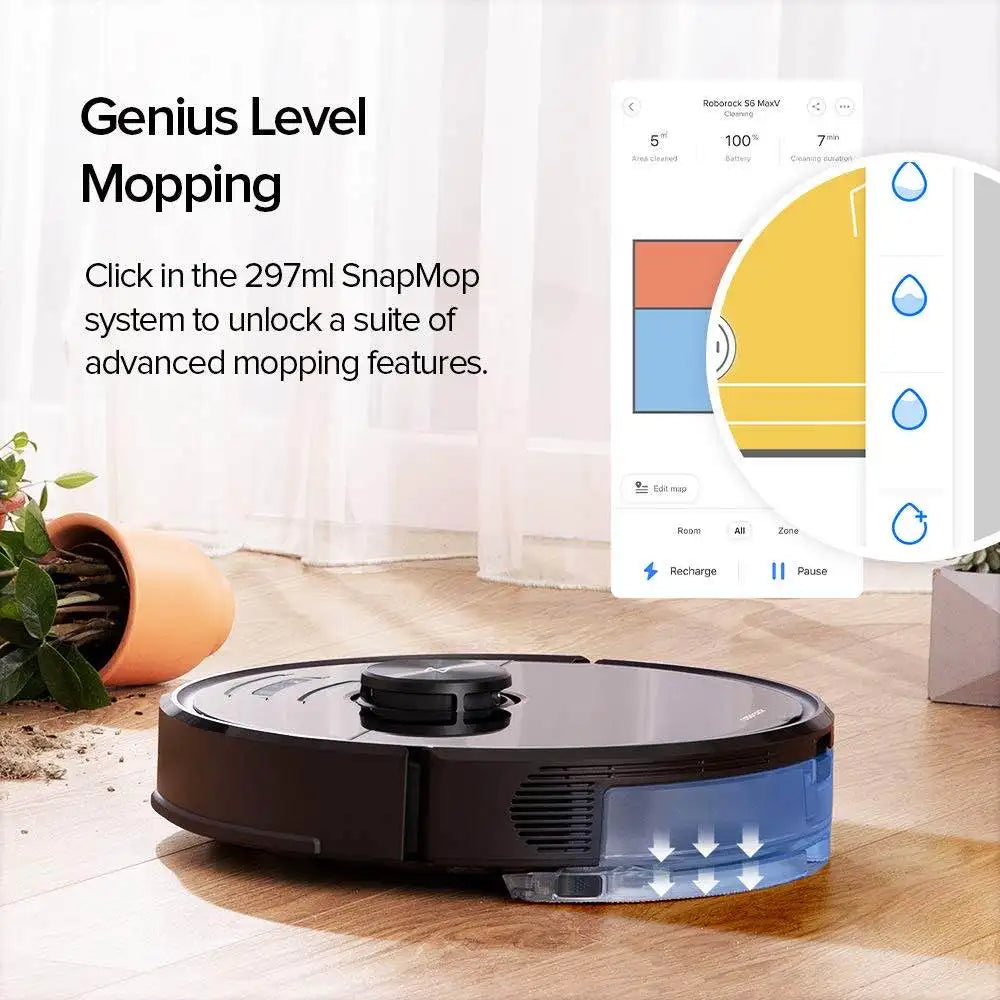 In Stock New Global Version Roborock S6 MaxV Robot Vacuum Cleaner ReactiveAI and LiDAR Navigator Strong Suction Intelligent Mop