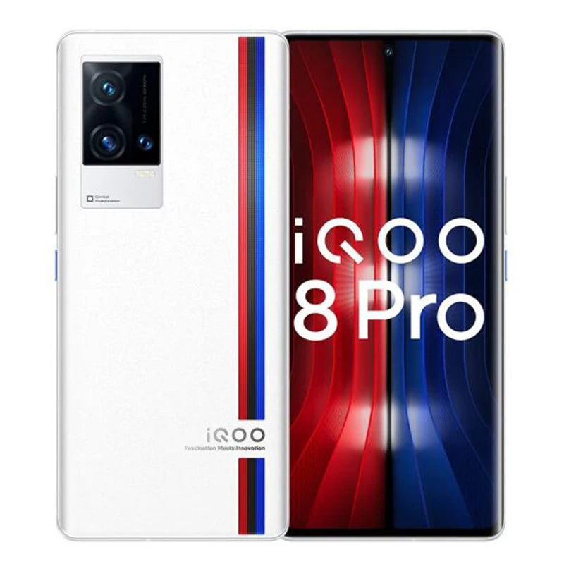 In Stock VIVO IQOO 8 Pro 5G Gaming Mobile Phones 6.78 Inch 120Hz AMOLED Snapdragon 888 Plus Octa Core Face unlock NFC Celulares