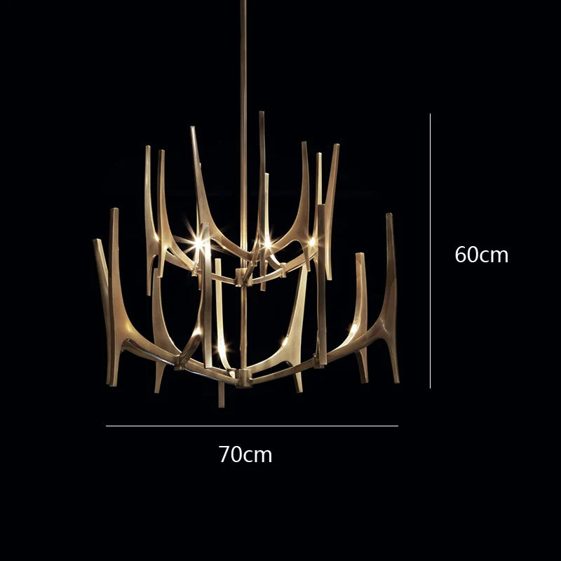 Individuality living room chandelier simple dining room lamp duplex villa high-grade decorative lights