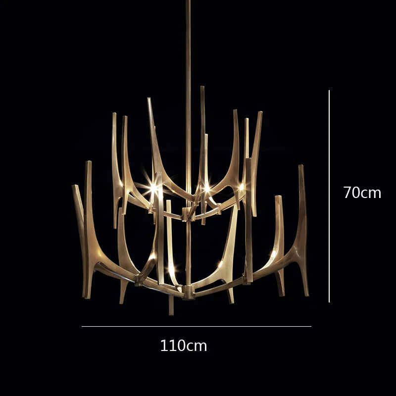 Individuality living room chandelier simple dining room lamp duplex villa high-grade decorative lights