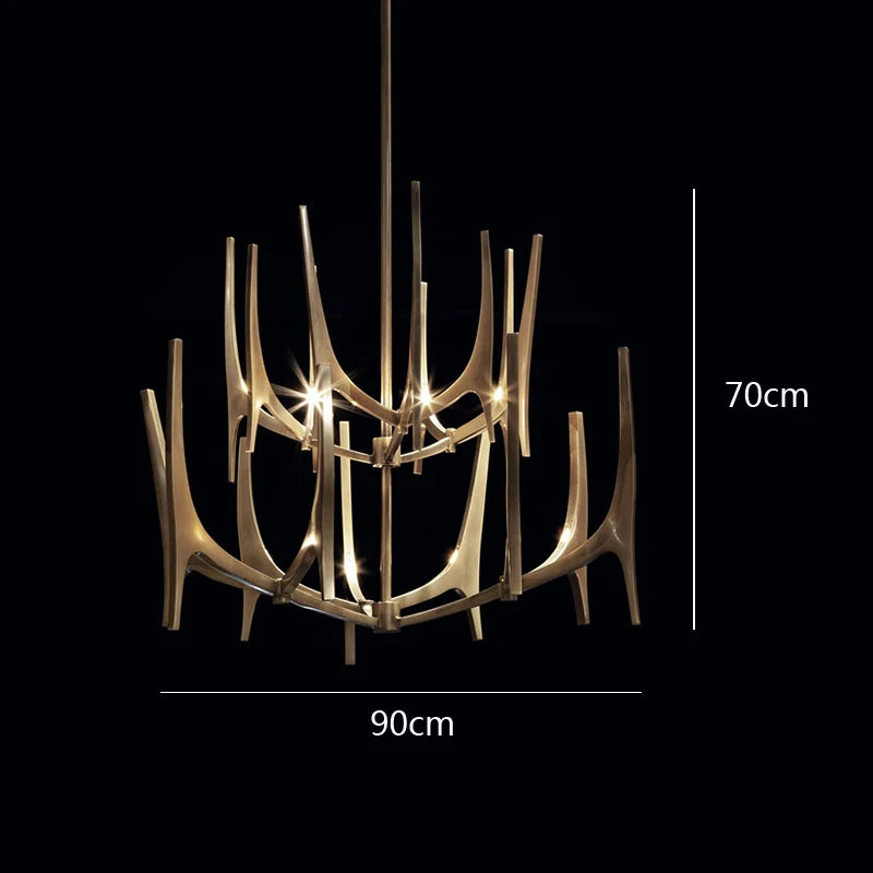 Individuality living room chandelier simple dining room lamp duplex villa high-grade decorative lights