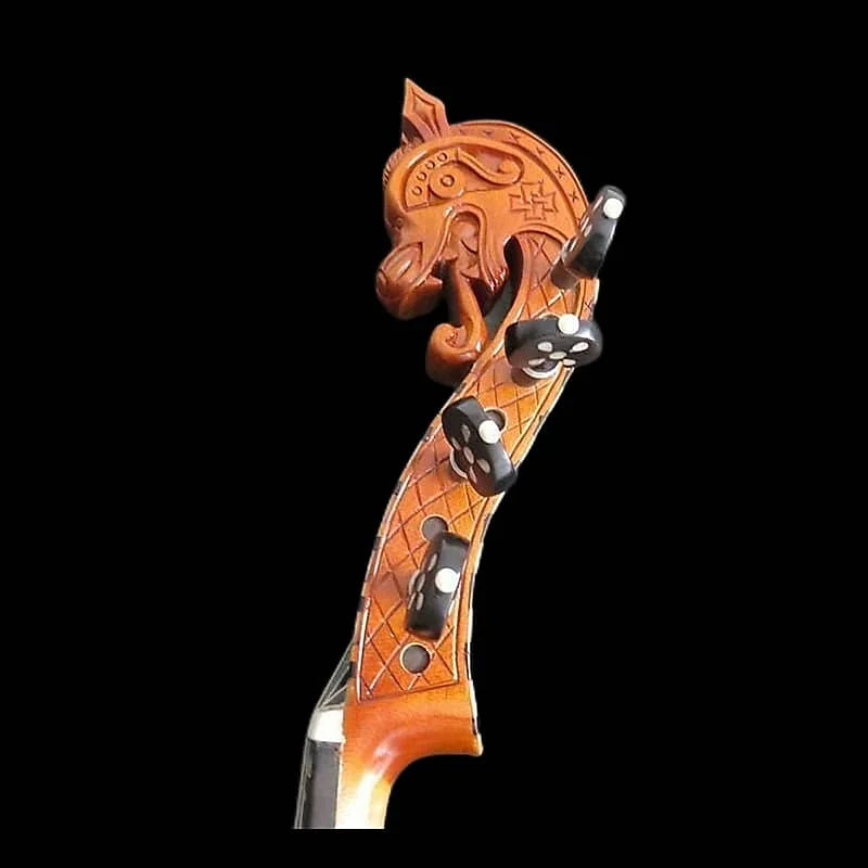 MMOOKA Inlay and drawin violin Hardanger fiddle Norwegian fiddle 4/4 violin(4*4)#11145