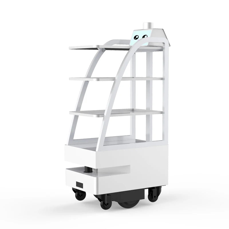 Intelligent food delivery robot waiter machine auto navigation Ai obstacles avoiding for restaurant and hospital