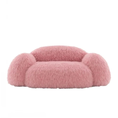 Italian girl pink plush lazy tatami minimalist caterpillar single small apartment