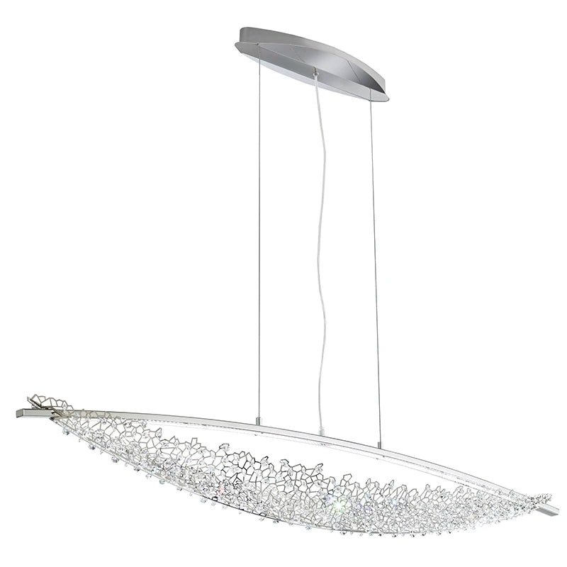 Italian light luxury Egyptian living room crystal restaurant designer postmodern villa island stainless steel bar chandelier