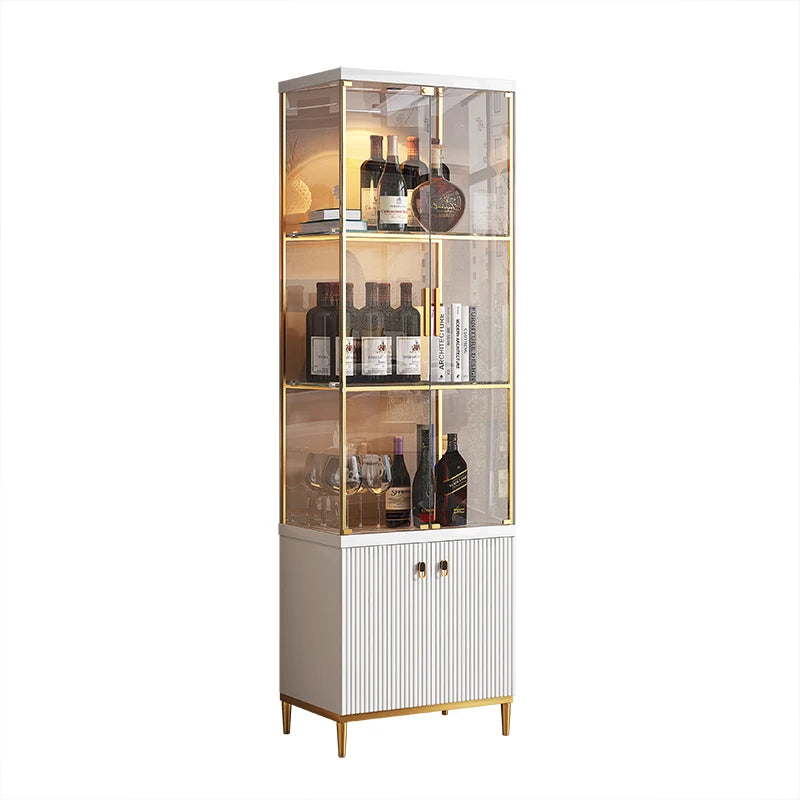 Italian light luxury wine cabinet,figure display cabinet,integrated storage against the wall,display cabinet, modern double door
