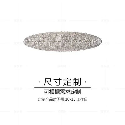 Italian minimalist crystal creative villa living room light luxury restaurant designer bar boat-shaped crystal chandelier