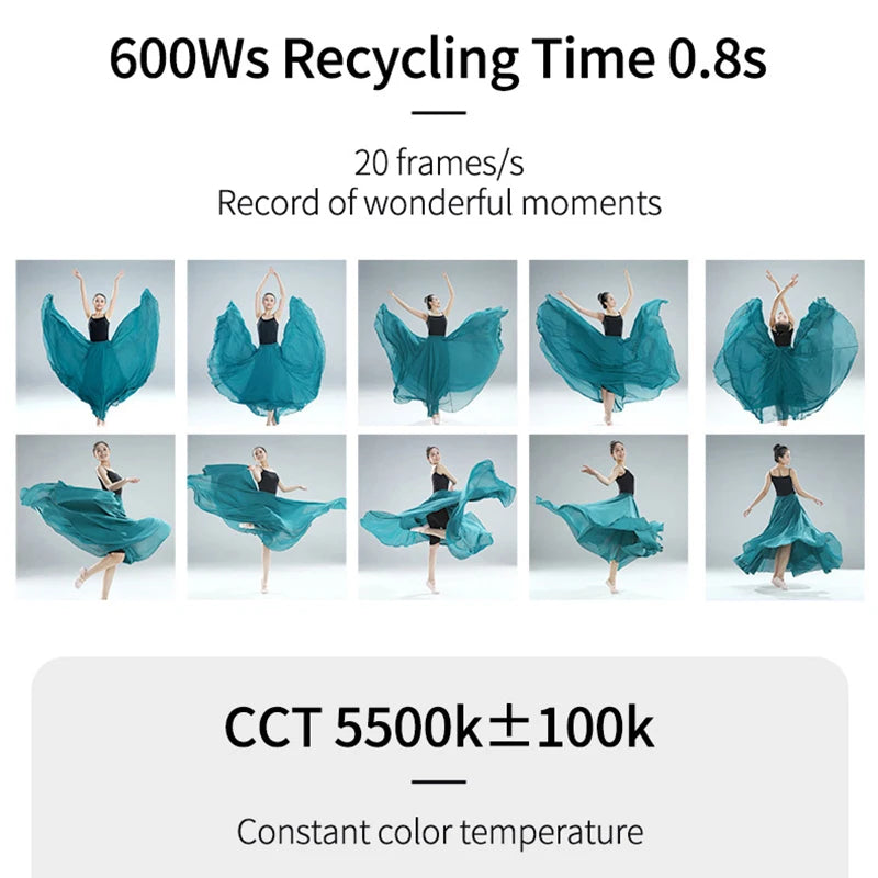 JINBEI MSN 600pro 600W High Speed Studio Flash Professional Photography Fill Light Equipment HSS/FRE Mode