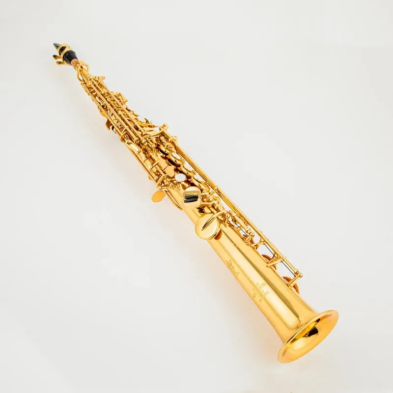 JK-keilwerth ST90 Brass Straight Soprano Bb B Flat Sax Saxophone Woodwind Instrument Natural Shell Key Carve Pattern