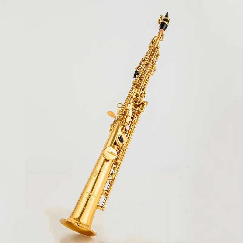 JK-keilwerth ST90 Brass Straight Soprano Bb B Flat Sax Saxophone Woodwind Instrument Natural Shell Key Carve Pattern