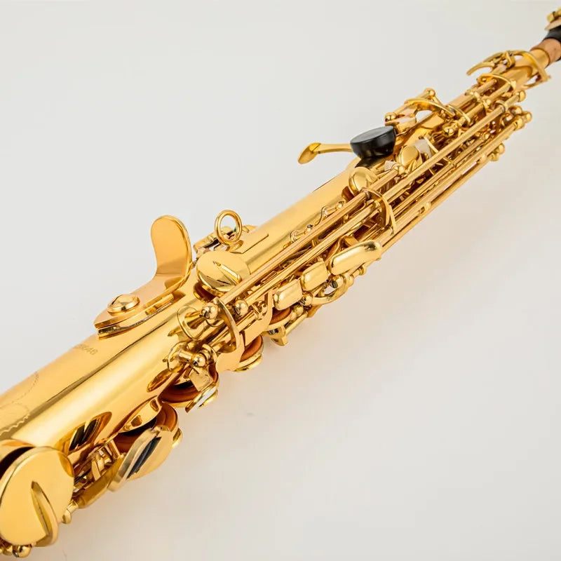 JK-keilwerth ST90 Brass Straight Soprano Bb B Flat Sax Saxophone Woodwind Instrument Natural Shell Key Carve Pattern