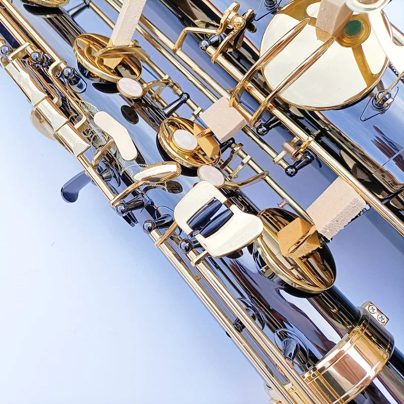 JM High Quality Baritone E Flat Saxophone New Arrival Brass Black Nickel Plated Sax Musical Instruments with Mouthpiece Case