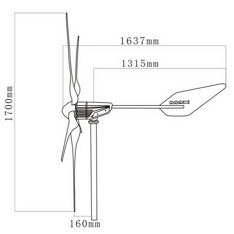 JSBCXNY 24V 48V 1000W High Efficiency Wind Turbine for High-end Market with SKF Bearing WIND GENERAT Factory Sale