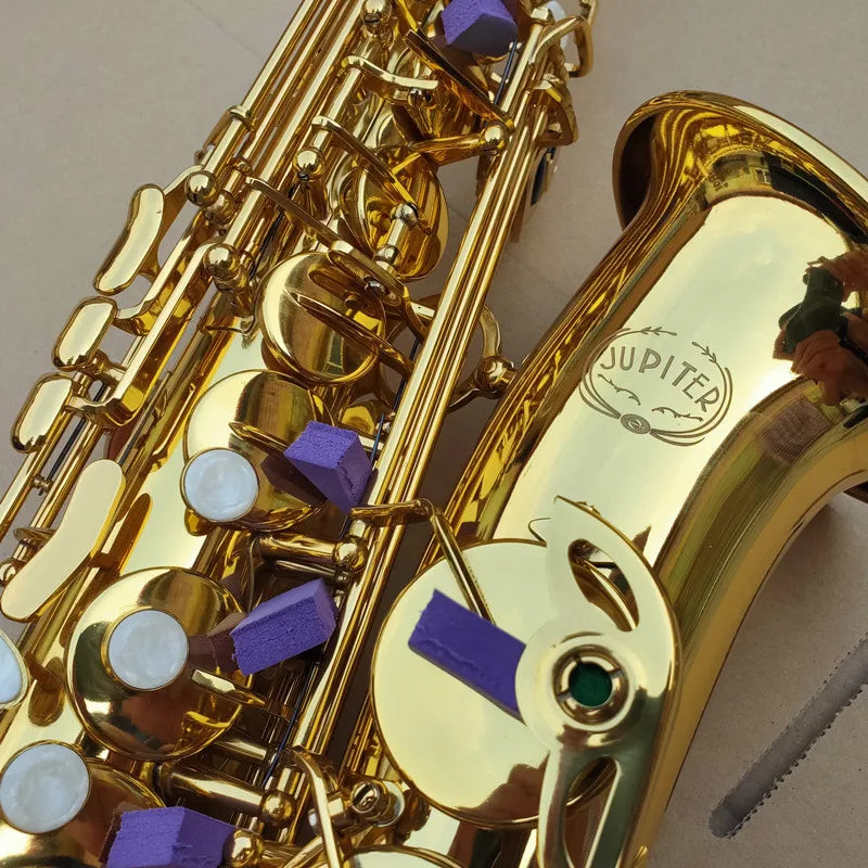 JUPITER JAS-669 New Arrival Alto Eb Tune Saxophone Brass Musical Instrument Gold Lacquer Sax With Case Mouthpiece Free Shipping