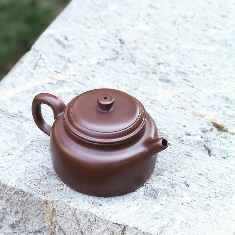 【 Jingzhou Kiln 】 Large Collection Yixing Purple Clay Pot, High Temperature Old De Zhong All Handmade By Lv