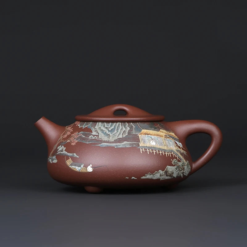 【 Jingzhou Kiln 】 Large Collection Yixing Purple Sand Pot 2022 Lot Bottom Trough Clear Stone Ladle Handmade By Yuan Junquan