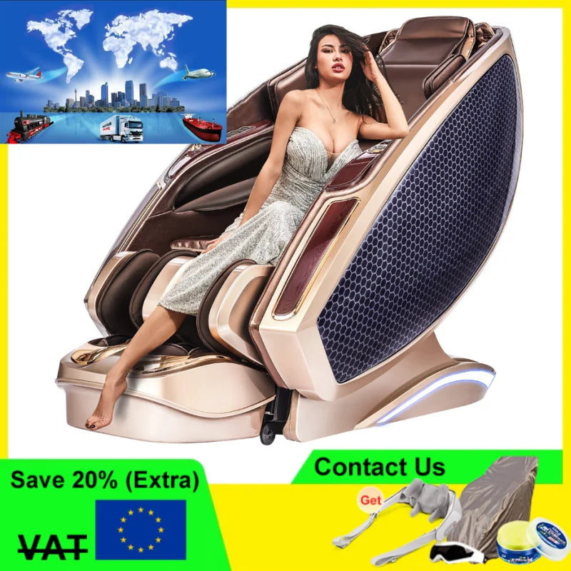 * Jinkairui AI Smart Health Care Shiatsu 4D Massage Chair Kneading Full Body Zero Gravity Massage Chair with Bluetooth HiFi Music
