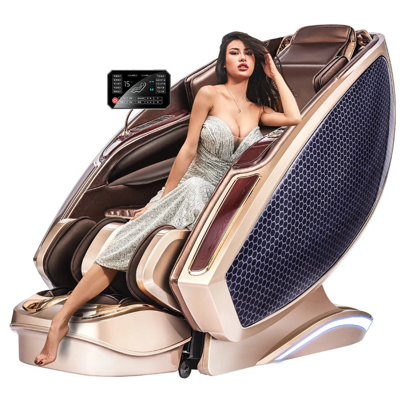 * Jinkairui AI Smart Health Care Shiatsu 4D Massage Chair Kneading Full Body Zero Gravity Massage Chair with Bluetooth HiFi Music