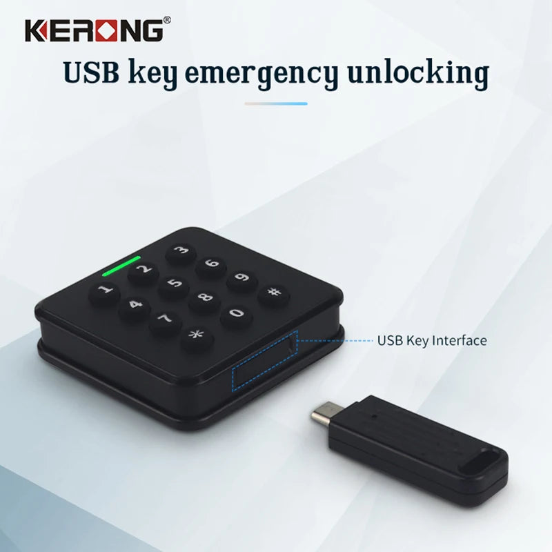 KERONG Smart Locker Lock Digital Password Button Intelligent Drawer Wardrobe Cabinet Door Lock