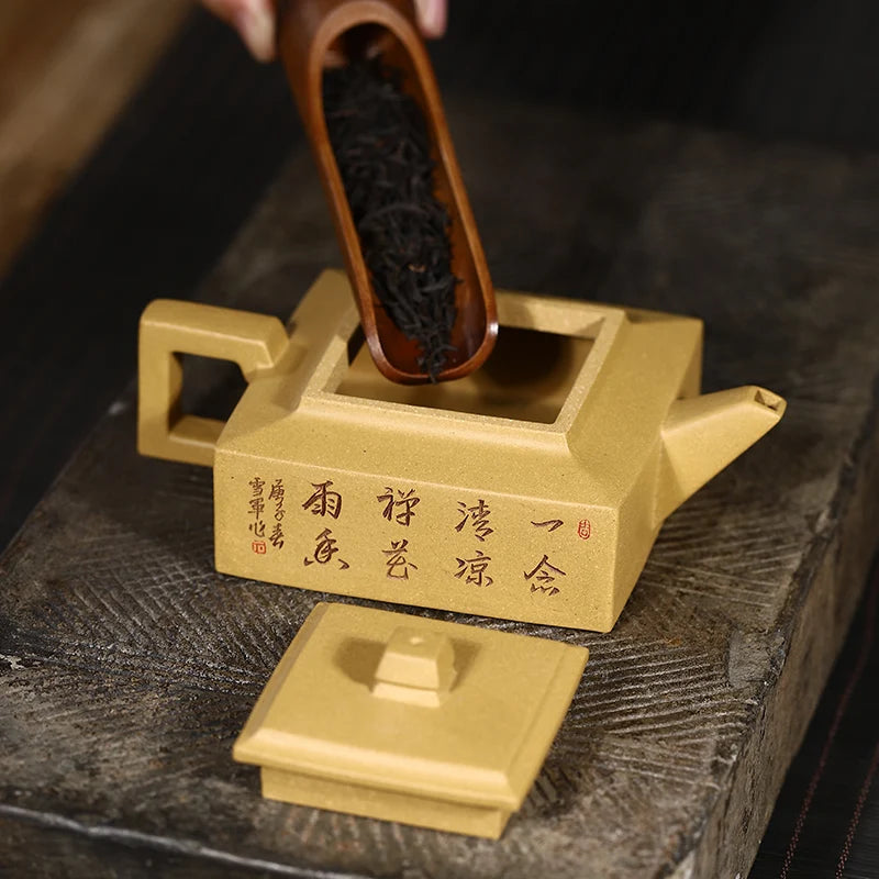 |Kang yixing purple recommended all pure hand table mountain YiShi famous authentic mud 200 cc large pot of suits