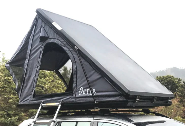 L Aluminum hardshell outdoor waterproof camping rooftop tent hard shell black suv aluminum roof top tent