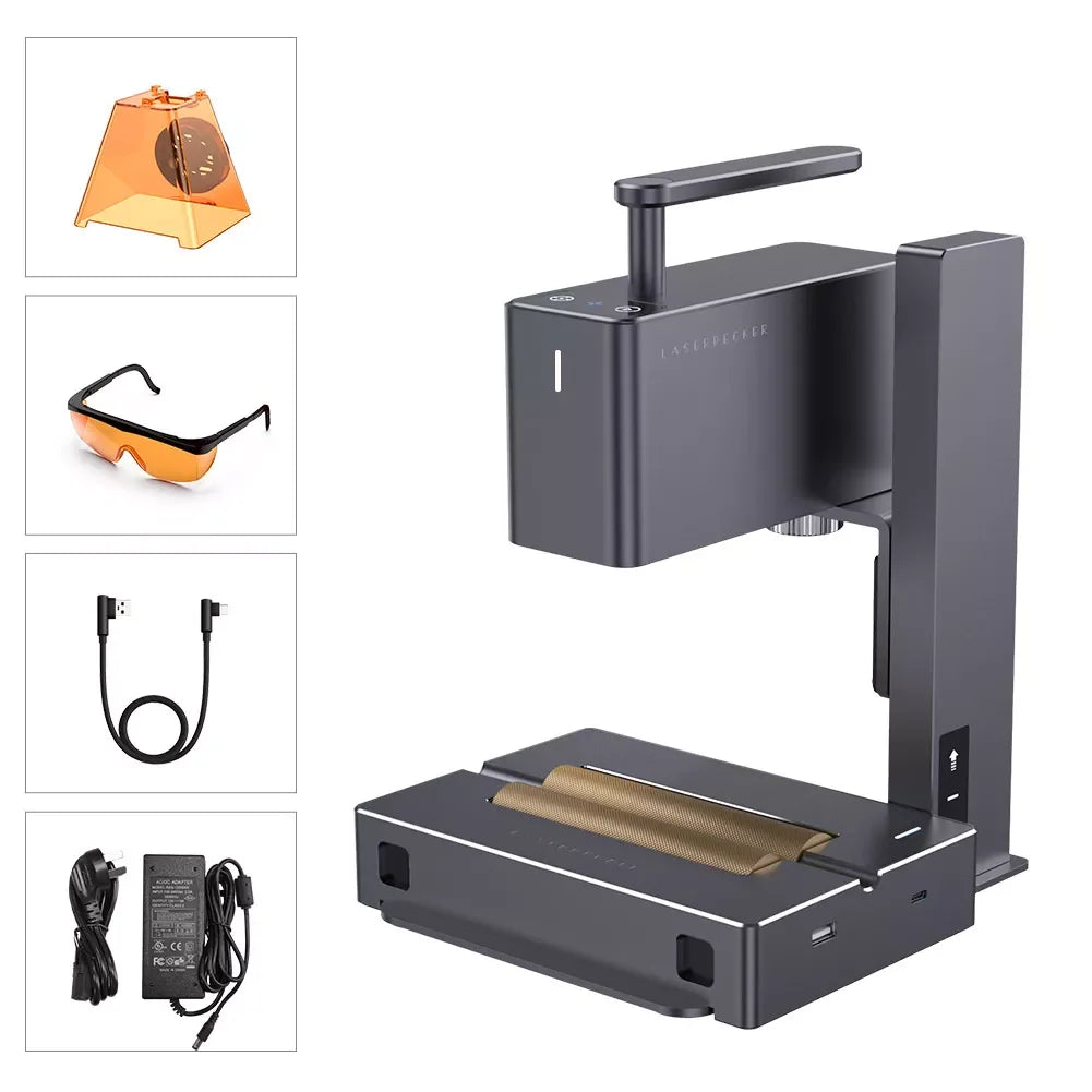 MMOOKA LASERPECKER Handheld Laser Engraver Portable Powerful Laser Engraving Cutting Machine With 5W Bluetooth CNC DIY SuperFast LP2