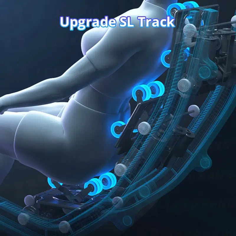 LEK AI Smart 4D Full Body Zreo Gravity Massage Chair Shiatsu Stretching Kneading Massage Chair with Legs Electric Extend