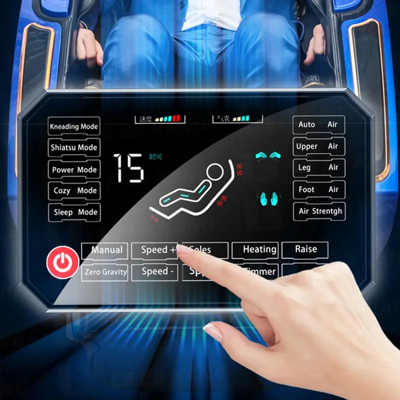 LEK AI Smart 4D Full Body Zreo Gravity Massage Chair Shiatsu Stretching Kneading Massage Chair with Legs Electric Extend