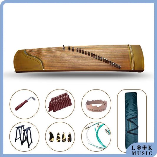 MMOOKA LOOK 21-String Chinese Guzheng Zither Select Nanmu 163cm Well Carved Smooth Surface Good Sound For Professional Collection