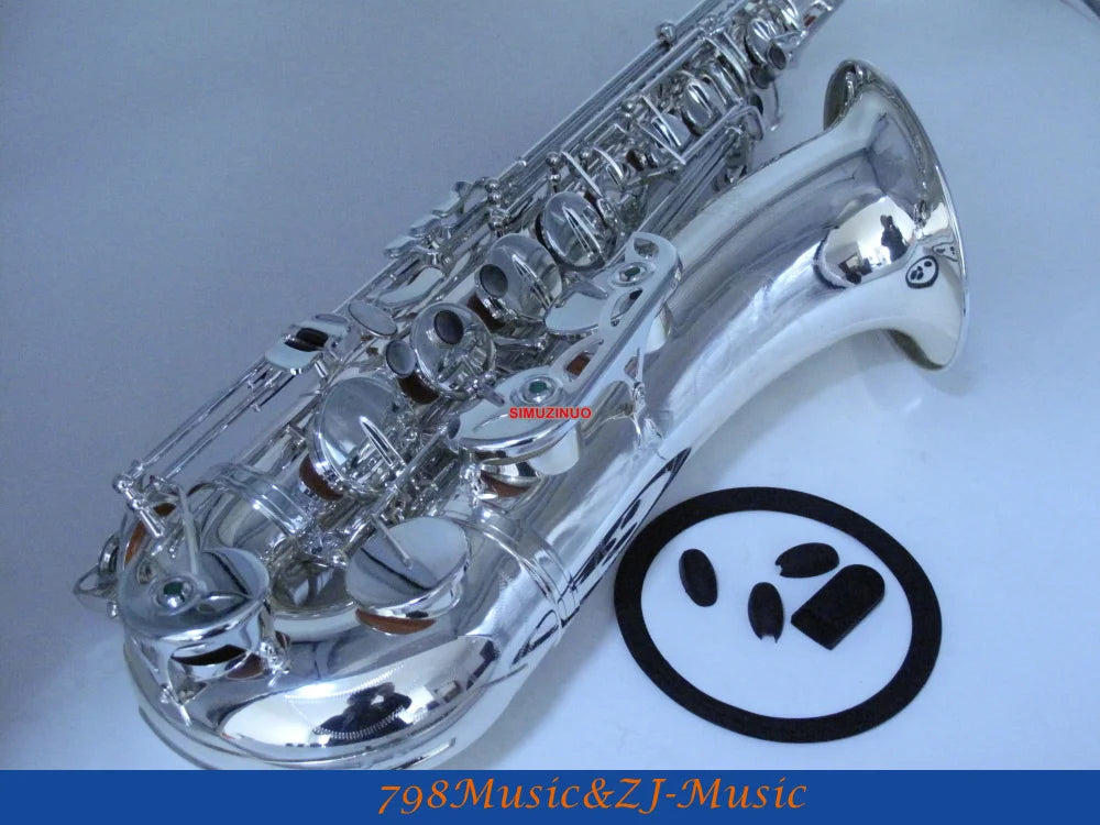 LORICO-501S TENOR SAXOPHONE Silver Plated Bb Tenor Saxophone High F# FREE LORICO ACCESSORY
