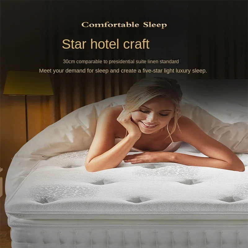 Latex Mattress Silent Independent Spring Dual Use Soft and Hard Spine Protection Five-star Hotel Public