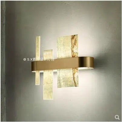 Led Postmodern New Chinese Bedroom Restaurant Villa American marble chandelier Long work conference room bar wall lamp