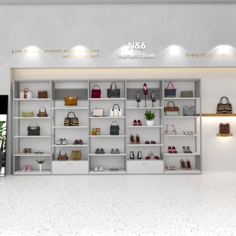 Light Luxury Display Bag Display Rack, Boutique Clothing Store, Shoe Store, Multi layer Shelf Display, Decoration Display Cabine