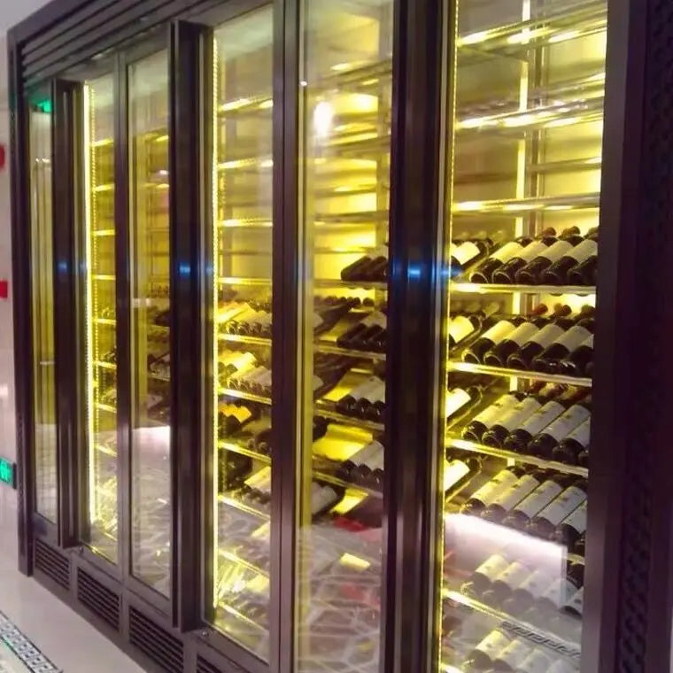Light Luxury Stainless Steel Galvanized Tempered Glass Wine  Good Quality glass display cabinet  wine rack cabinet