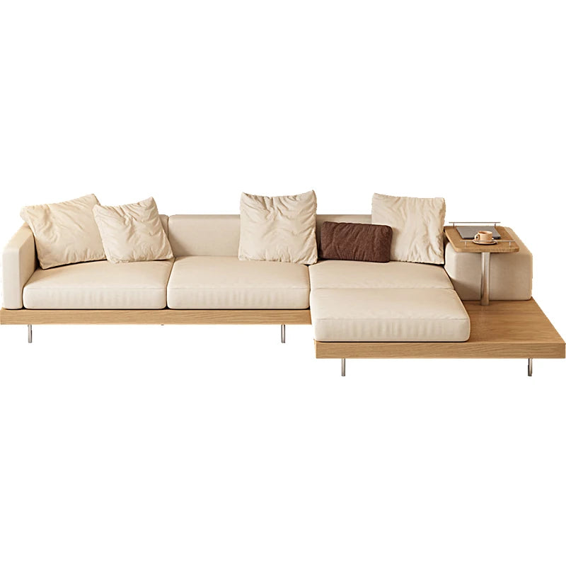 Light luxury new sofa wabi sabi style living room modern simple size apartment fabric sofa combination technology cloth